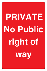 PRIVATE No Public right of way